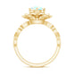 2 Carat Natural Ethiopian Opal Flower Engagement Ring with Diamond