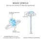 1 Carat Oval Engagement Ring with Real Aquamarine and Diamond