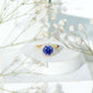 Certified 2.7 Carat Lab Grown Blue Sapphire Halo Engagement Ring with Moissanite