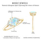 Natural Ethiopian Opal Princess Cut Engagement Ring with Diamond