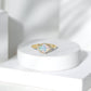Natural Ethiopian Opal Princess Cut Engagement Ring with Diamond