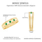 Emerald Minimal Band Ring in Gypsy Setting
