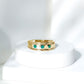 Emerald Minimal Band Ring in Gypsy Setting