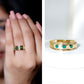 Emerald Minimal Band Ring in Gypsy Setting