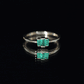 Baguette Cut Natural Emerald Three Stone Ring