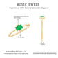 Baguette Cut Natural Emerald Three Stone Ring