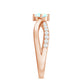 Natural Ethiopian Rainbow Opal Diamond Engagement Ring with Twisted Shank