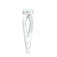 Natural Ethiopian Rainbow Opal Diamond Engagement Ring with Twisted Shank