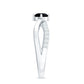 0.4 Carat Round Black Onyx Solitaire Infinity Ring with Diamond