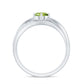 Natural 0.5 Carat Peridot Infinity Promise Ring with Diamond