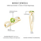 Natural 0.5 Carat Peridot Infinity Promise Ring with Diamond
