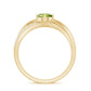 Natural 0.5 Carat Peridot Infinity Promise Ring with Diamond