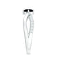 Certified Real Black Spinel Promise Ring with Diamond
