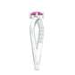 0.4 Carat Pink Tourmaline and Diamond Infinity Engagement Ring
