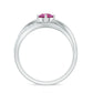 0.4 Carat Pink Tourmaline and Diamond Infinity Engagement Ring