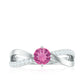 0.4 Carat Pink Tourmaline and Diamond Infinity Engagement Ring