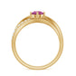 0.4 Carat Pink Tourmaline and Diamond Infinity Engagement Ring