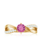 0.4 Carat Pink Tourmaline and Diamond Infinity Engagement Ring