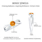 Certified Real Citrine Engagement Ring with Diamond Criss Cross Shank