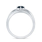 Certified London Blue Topaz Proposal Ring With Diamond