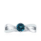 Certified London Blue Topaz Proposal Ring With Diamond