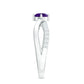 Real Amethyst Diamond Infinity Engagement Ring for Women