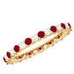 Natural Ruby Diamond Eternity Ring for Anniversary