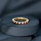Natural Ruby Diamond Eternity Ring for Anniversary