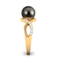 Tahitian Pearl Crossover Diamond Infinity Engagement Ring