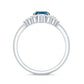 Oval London Blue Topaz and Diamond Designer Ring Set