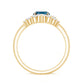 Oval London Blue Topaz and Diamond Designer Ring Set