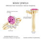 1 Carat Oval Pink Tourmaline and Diamond Wedding Ring Set