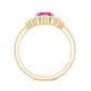 1 Carat Oval Pink Tourmaline and Diamond Wedding Ring Set