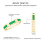 Princess Cut Emerald Mens Wedding Band in Channel Setting