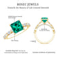 2.4 Carat Solitaire Lab Emerald Princess Cut Engagement Ring with Moissanite