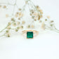 2.4 Carat Solitaire Lab Emerald Princess Cut Engagement Ring with Moissanite