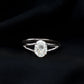 1 Carat Oval Moissanite Engagement Ring With Certificate