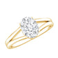 1 Carat Oval Moissanite Engagement Ring With Certificate