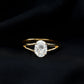 1 Carat Oval Moissanite Engagement Ring With Certificate