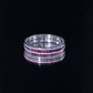 Genuine Princess Cut Ruby Eternity Wedding Ring for Women