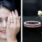 Genuine Princess Cut Ruby Eternity Wedding Ring for Women