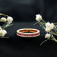 Genuine Princess Cut Ruby Eternity Wedding Ring for Women