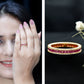 Genuine Princess Cut Ruby Eternity Wedding Ring for Women
