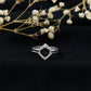 Real Black Onyx and Diamond Princess Cut Engagement Ring With Ring Guard
