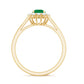 Round Emerald and Diamond Classic Engagement Ring