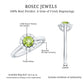 Natural Half Carat Peridot Engagement Ring with Diamond Halo