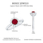 Anillo de compromiso de rubí natural de 0.6 quilates con halo de diamantes