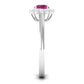 0.45 Carat Pink Tourmaline and Diamond Halo Engagement Ring