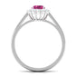 0.45 Carat Pink Tourmaline and Diamond Halo Engagement Ring
