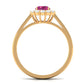 0.45 Carat Pink Tourmaline and Diamond Halo Engagement Ring